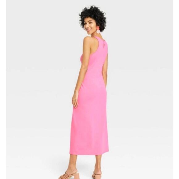 Sleeveless Dress Ponte Dress Sz Small A New Day- NWT Hot Pink - Picture 1 of 9